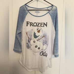 Disney Frozen Olaf Sheer jersey top xl